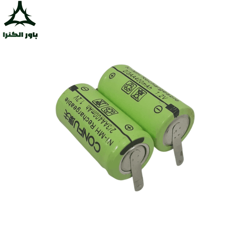 باتری شارژی CONFU 1.2V 2/3AA 400mAh کانفو | پک 2 عددی پلیت دار — تصویر ۴